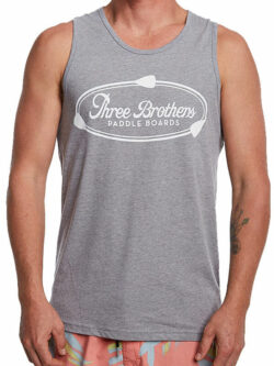 Three Brothers' Grey Athletic Fit Tank Top