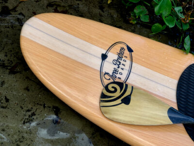 three brothers boards wood paddle boards blondie with coordinating paddle