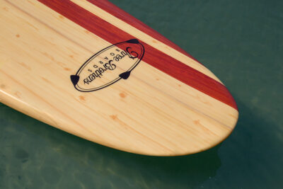 three brothers boards wood paddle boards irish twin nose detail