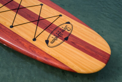three brothers boards wood paddle boards jason ryan nose detail