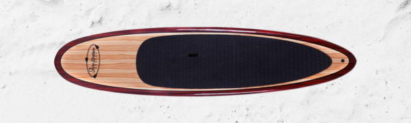 three brothers boards wood paddle boards red tail on the sand