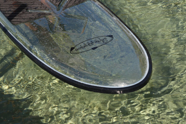 three brothers boards clear paddle board nose detail
